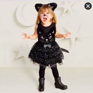 Toddler Girls Cat Witch Costume 4T-5T